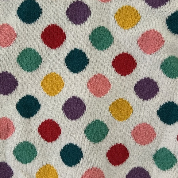 6-12M Rainbow Polka Dot Sweater Dress - Picture 2 of 5